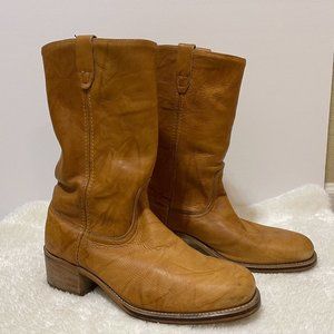 Dodge City Western Cowboy Tan Leather Men's 13D Boots